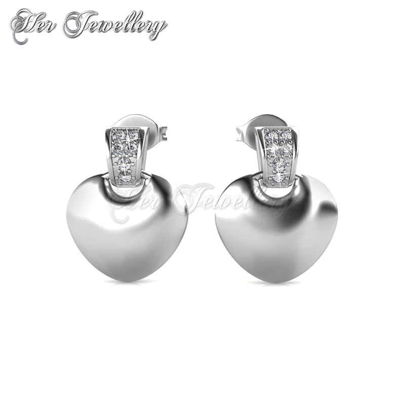Swarovski Crystals Love Tag Earrings - Her Jewellery