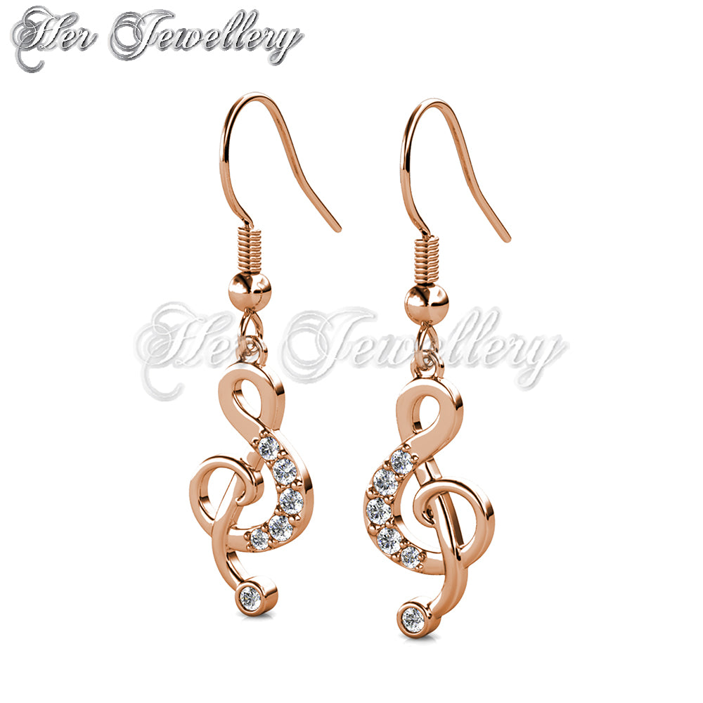 Swarovski Crystals Melodious Hook Earrings - Her Jewellery