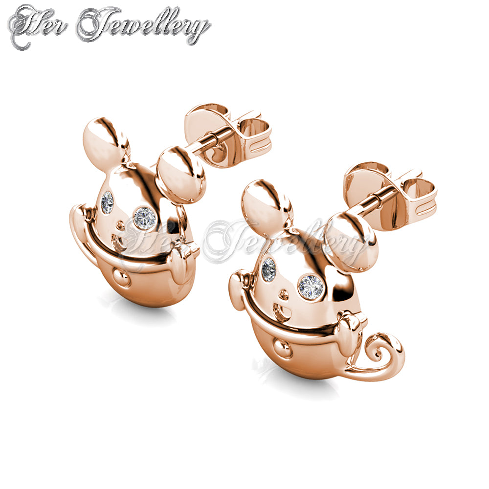 Swarovski Crystals Mice in the Cup Earrings - Her Jewellery