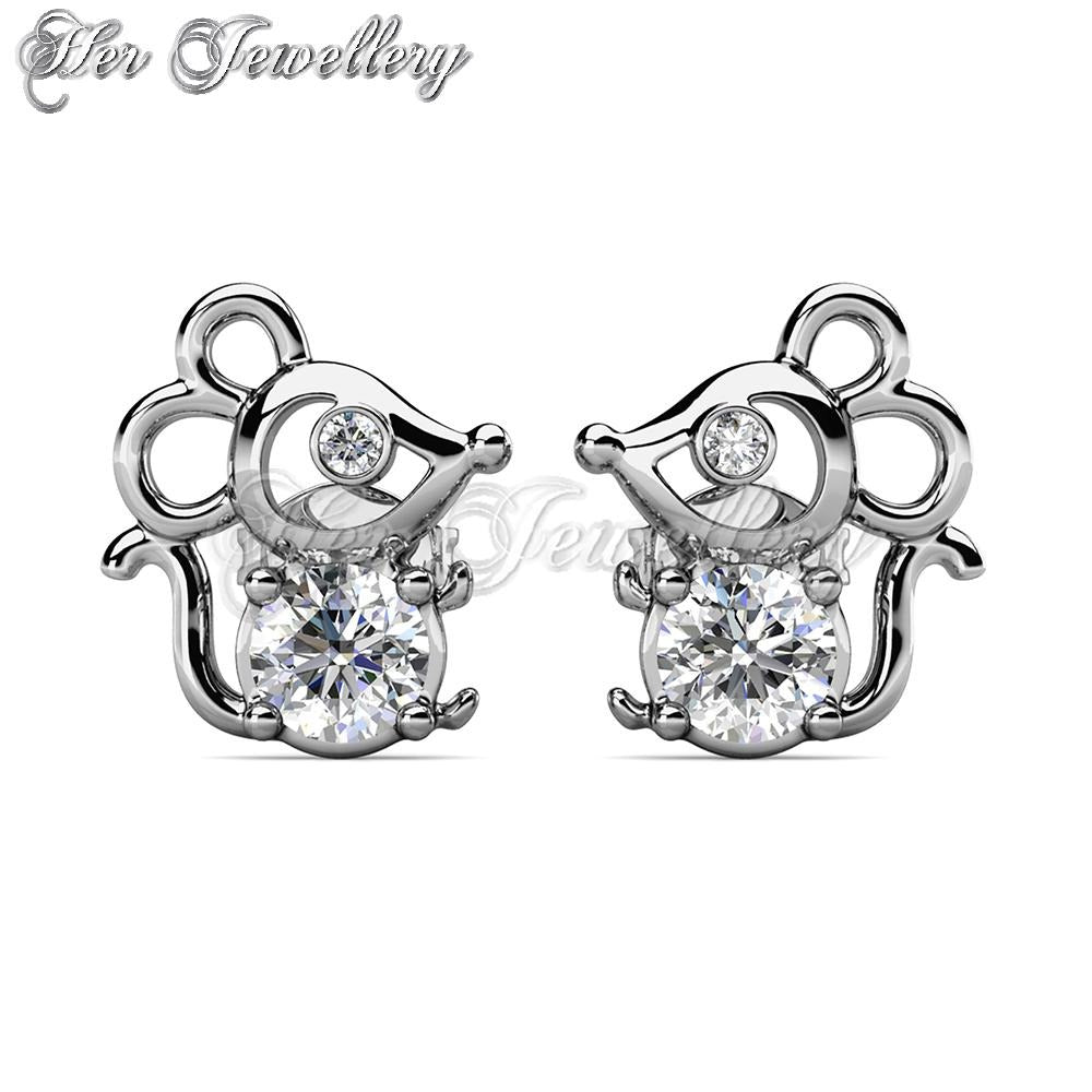 Swarovski Crystals Mousy Earrings - Her Jewellery