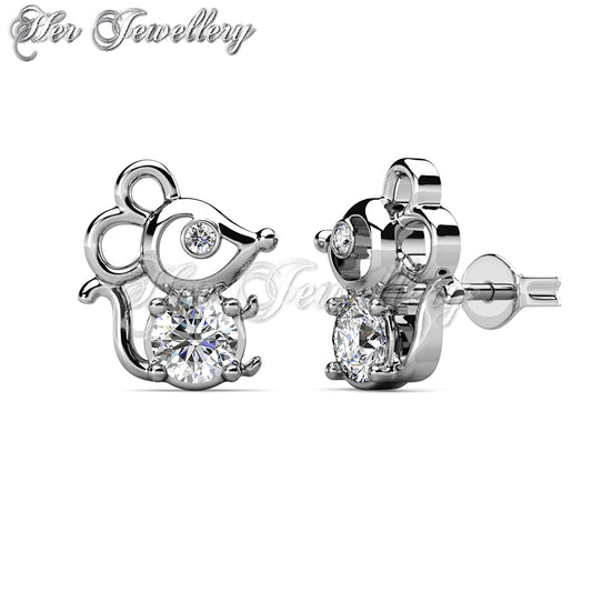 Swarovski Crystals Mousy Earrings - Her Jewellery