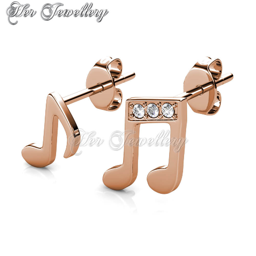 Swarovski music store note earrings