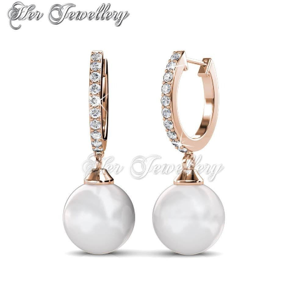 Swarovski Crystals Pearl Clip Earrings - Her Jewellery