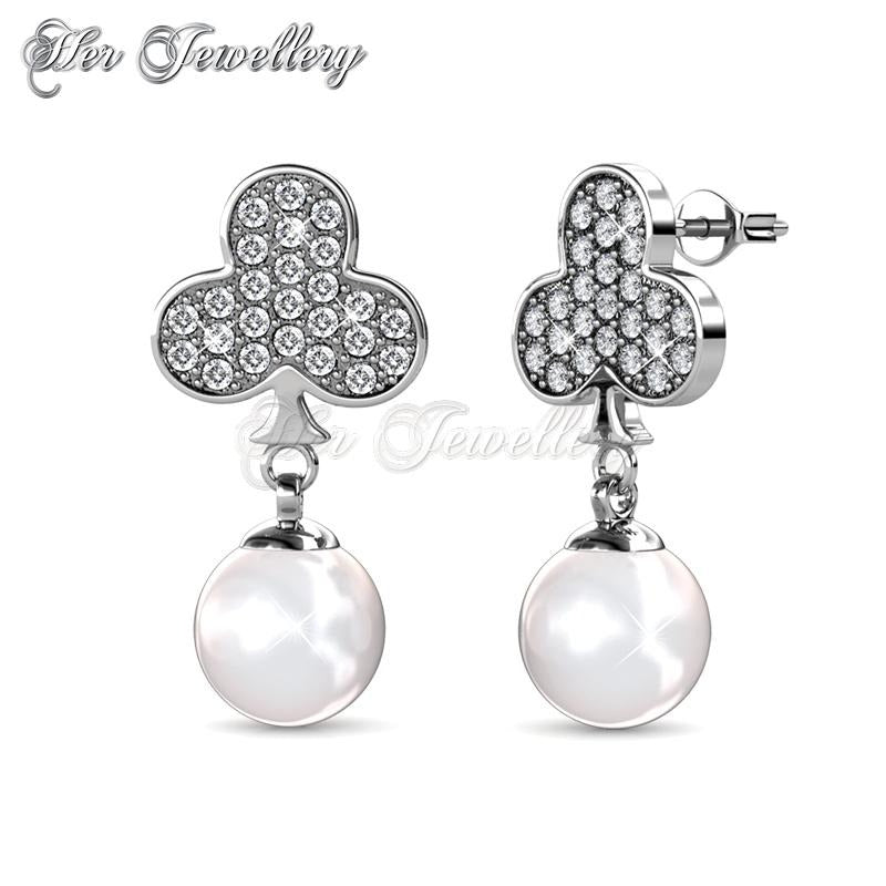 Swarovski Crystals Pearlie Club Earrings - Her Jewellery