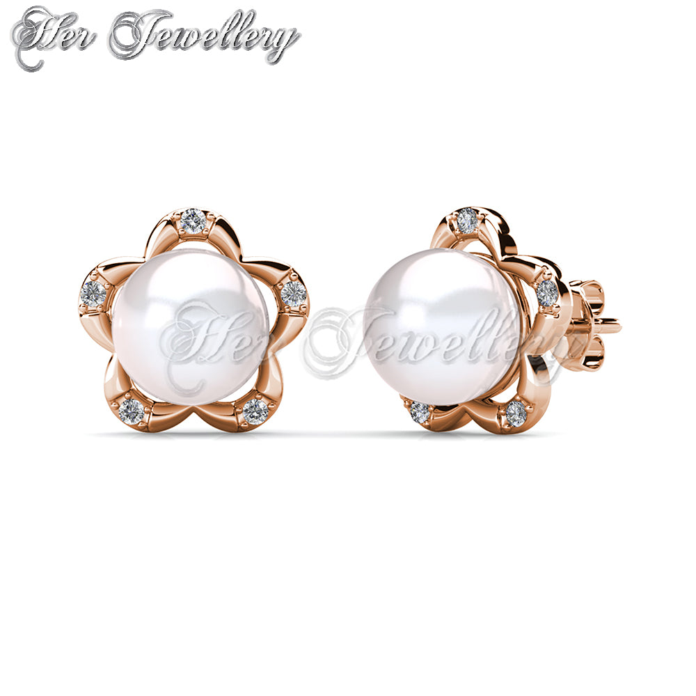 Swarovski Crystals Pearlie Floral Earrings - Her Jewellery