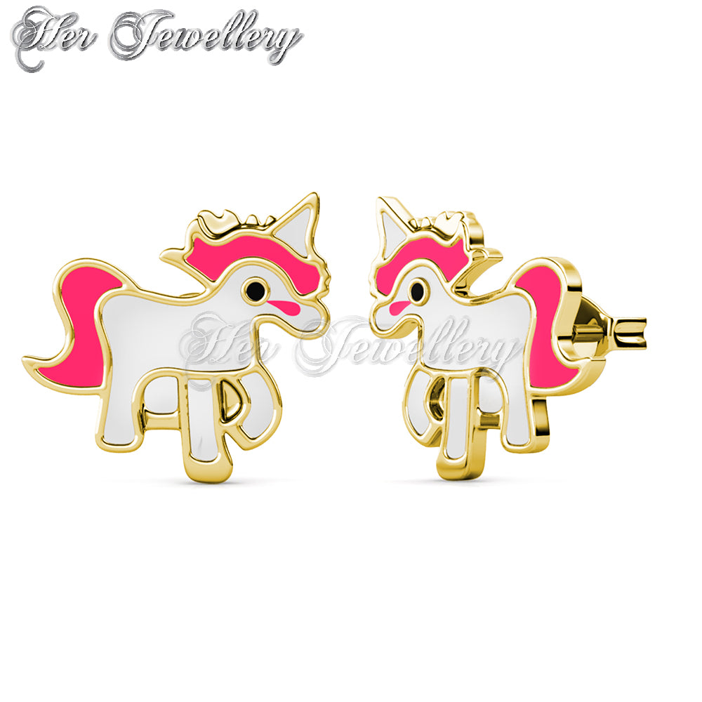 Real gold unicorn on sale earrings