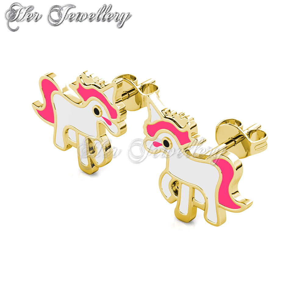 Swarovski Crystals Pinky Unicorn Earrings - Her Jewellery