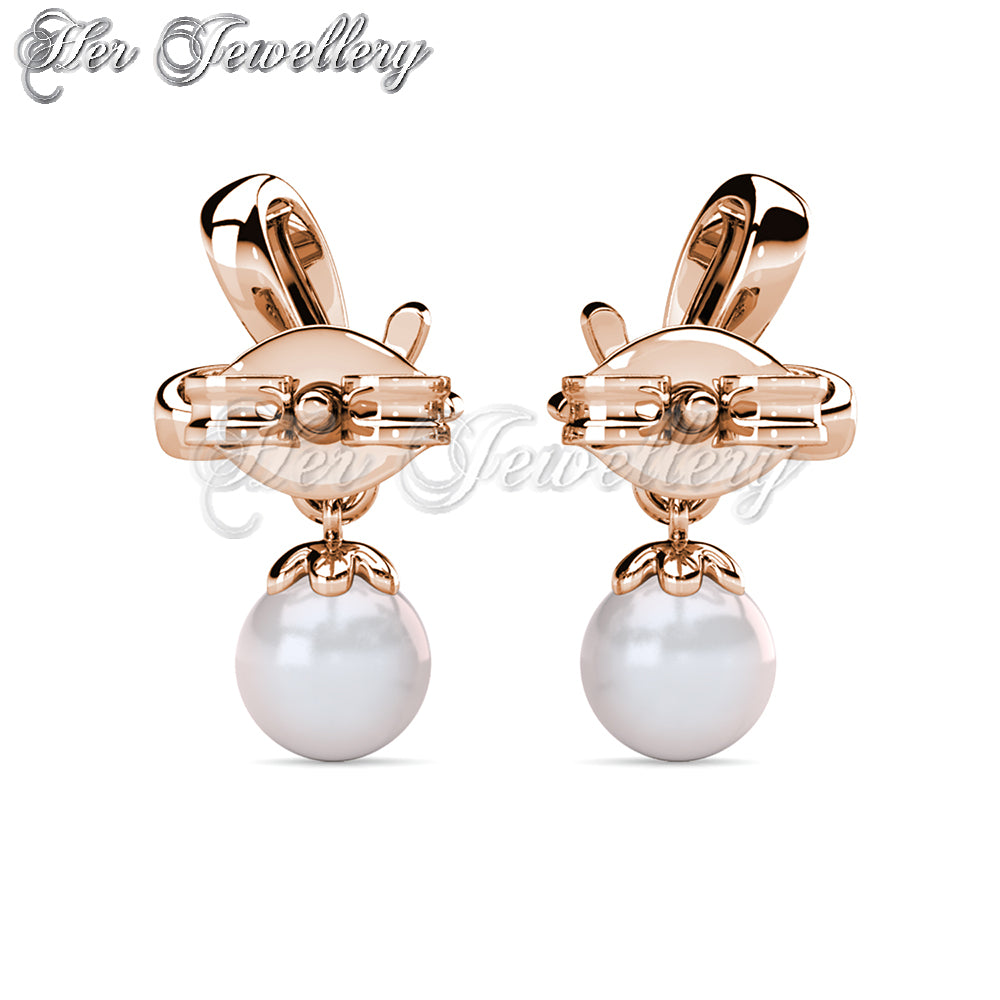 Swarovski Crystals Posie Pearl Earrings - Her Jewellery