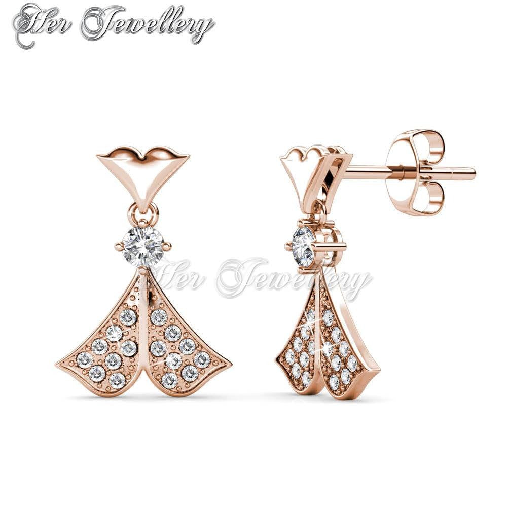 Swarovski Crystals Rain Doll Earrings (Rose Gold)â€ - Her Jewellery