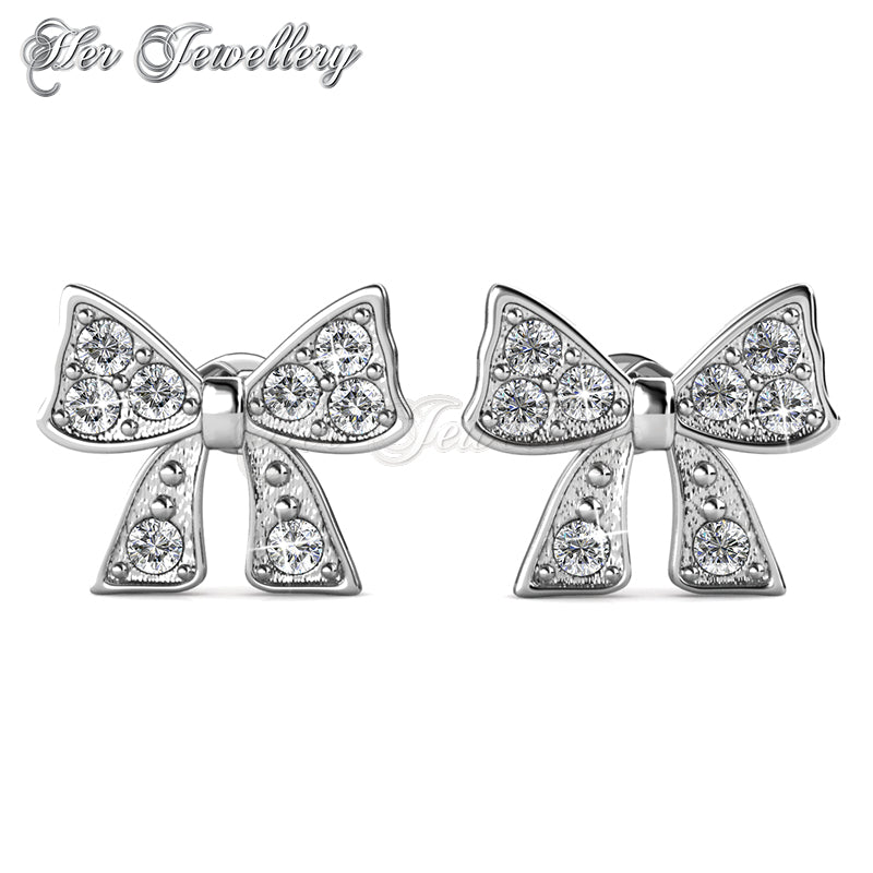 Swarovski Crystals Ribbon Bow Earringsâ€ - Her Jewellery
