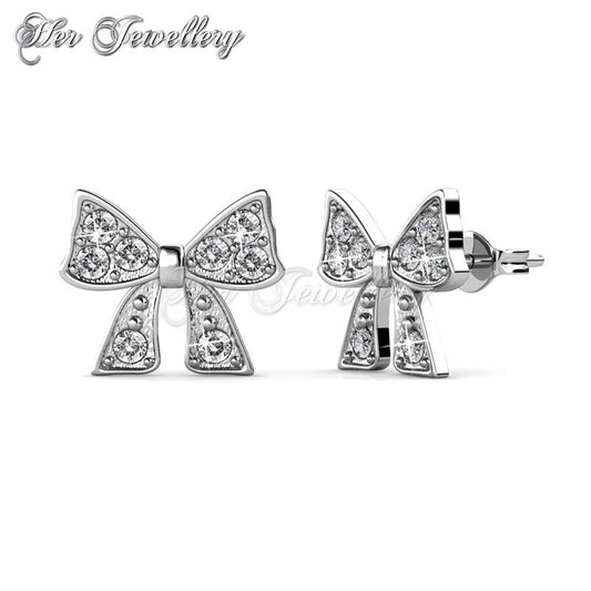 Swarovski Crystals Ribbon Bow Earringsâ€ - Her Jewellery