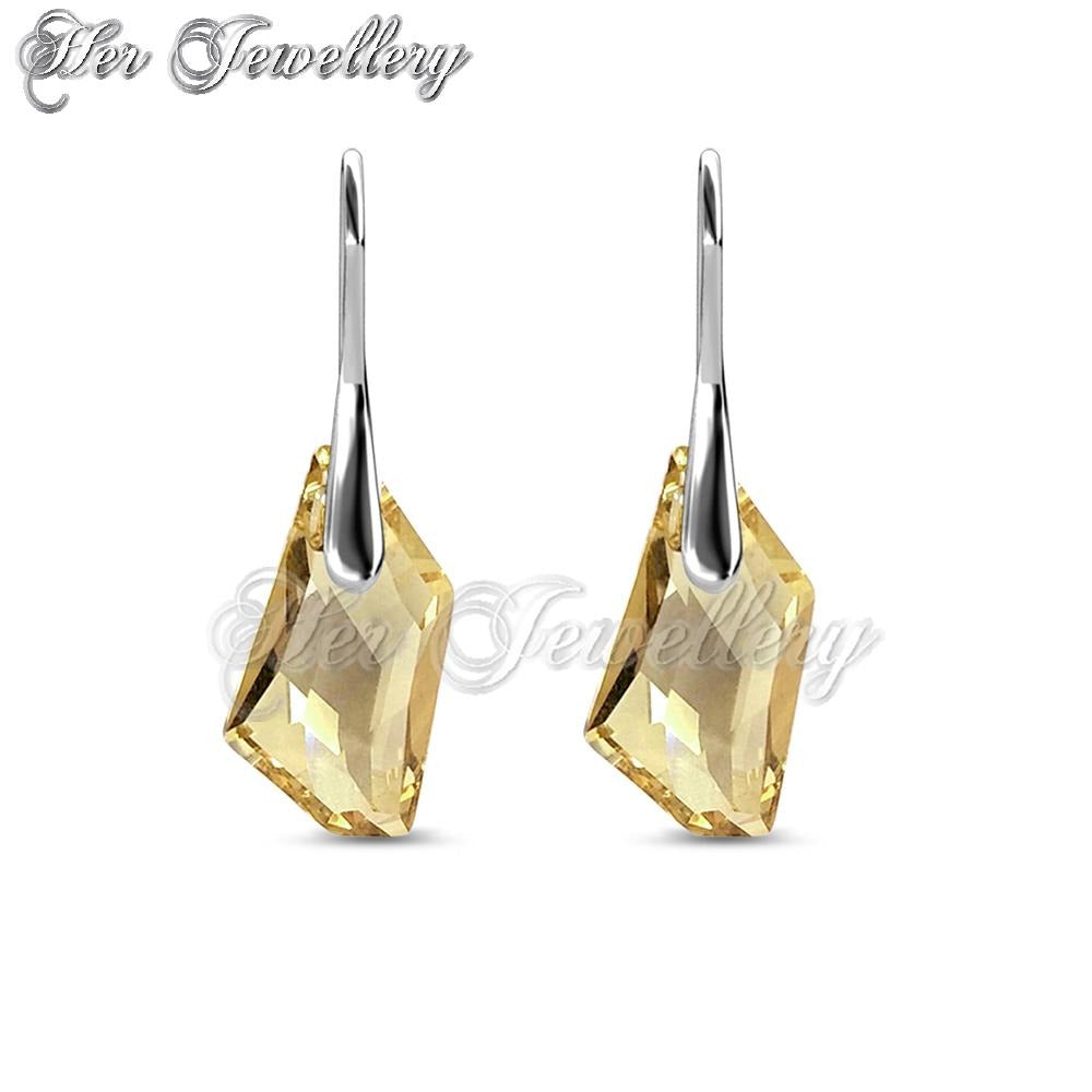 Swarovski Crystals Silver Knight Earrings (GSHA) - Her Jewellery