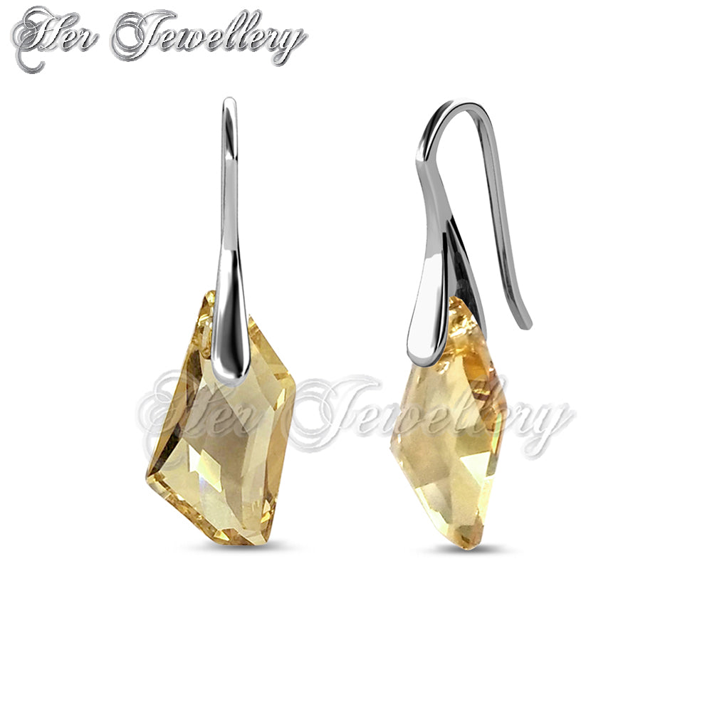 Swarovski Crystals Silver Knight Earrings (GSHA) - Her Jewellery