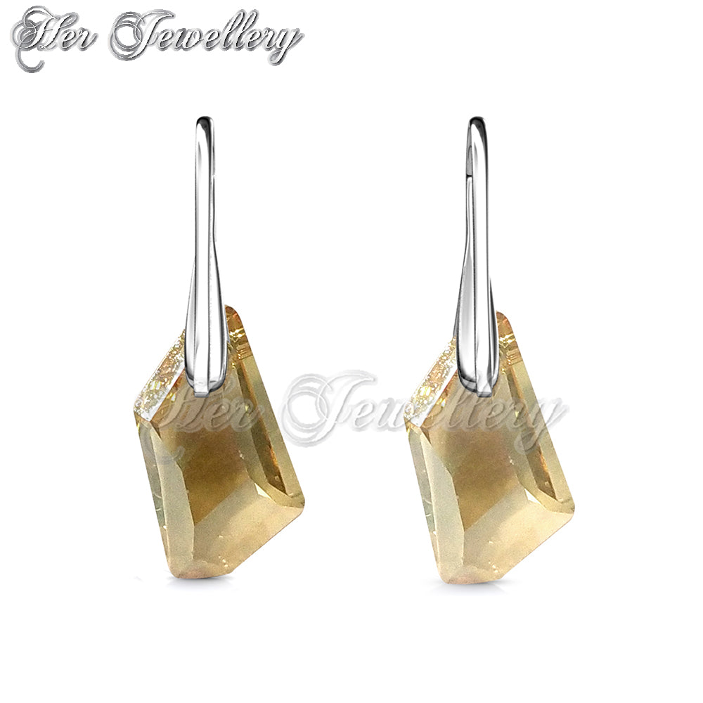 Swarovski Crystals Silver Knight Earrings (GSHA) - Her Jewellery