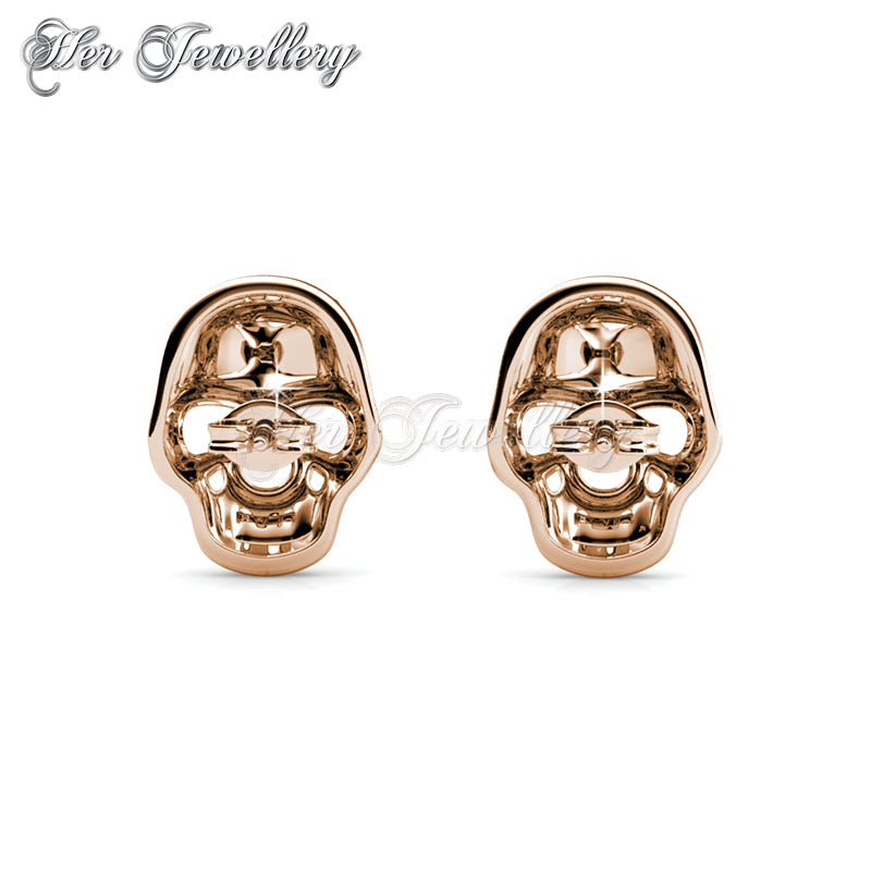 Swarovski Crystals Skull Earrings (Rose Gold) - Her Jewellery