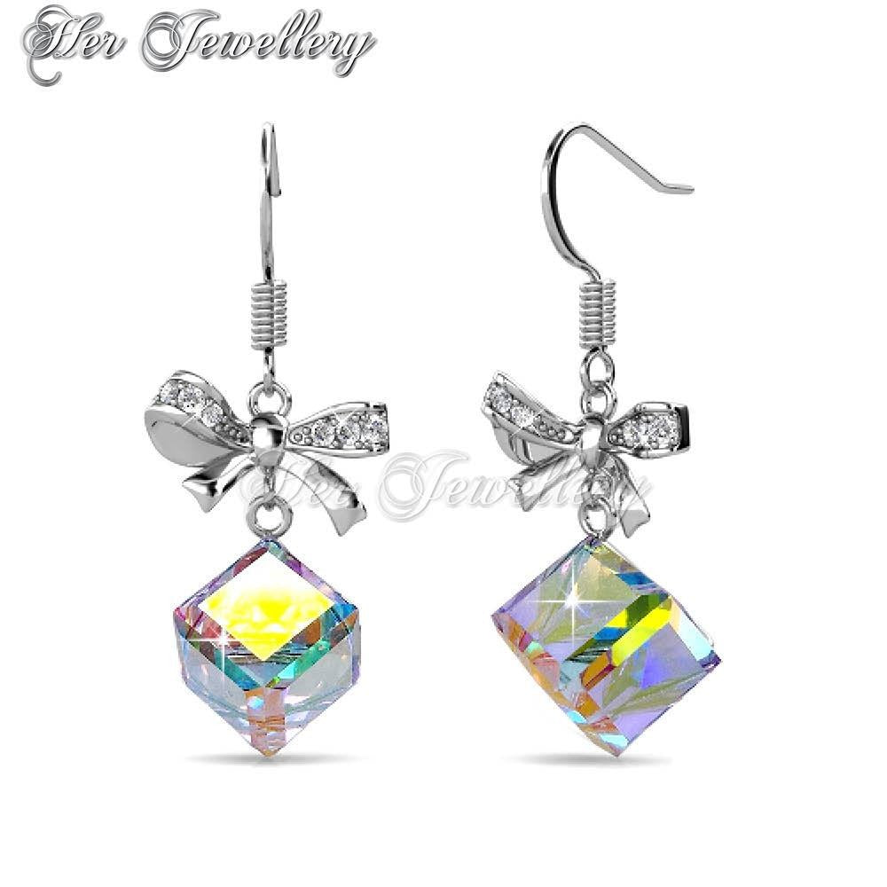Swarovski Crystals Square Cerulean Earrings - Her Jewellery