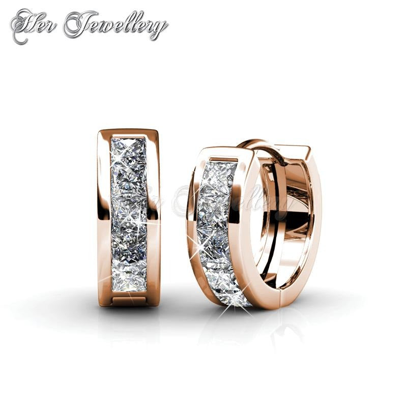 Rose gold square hoop on sale earrings