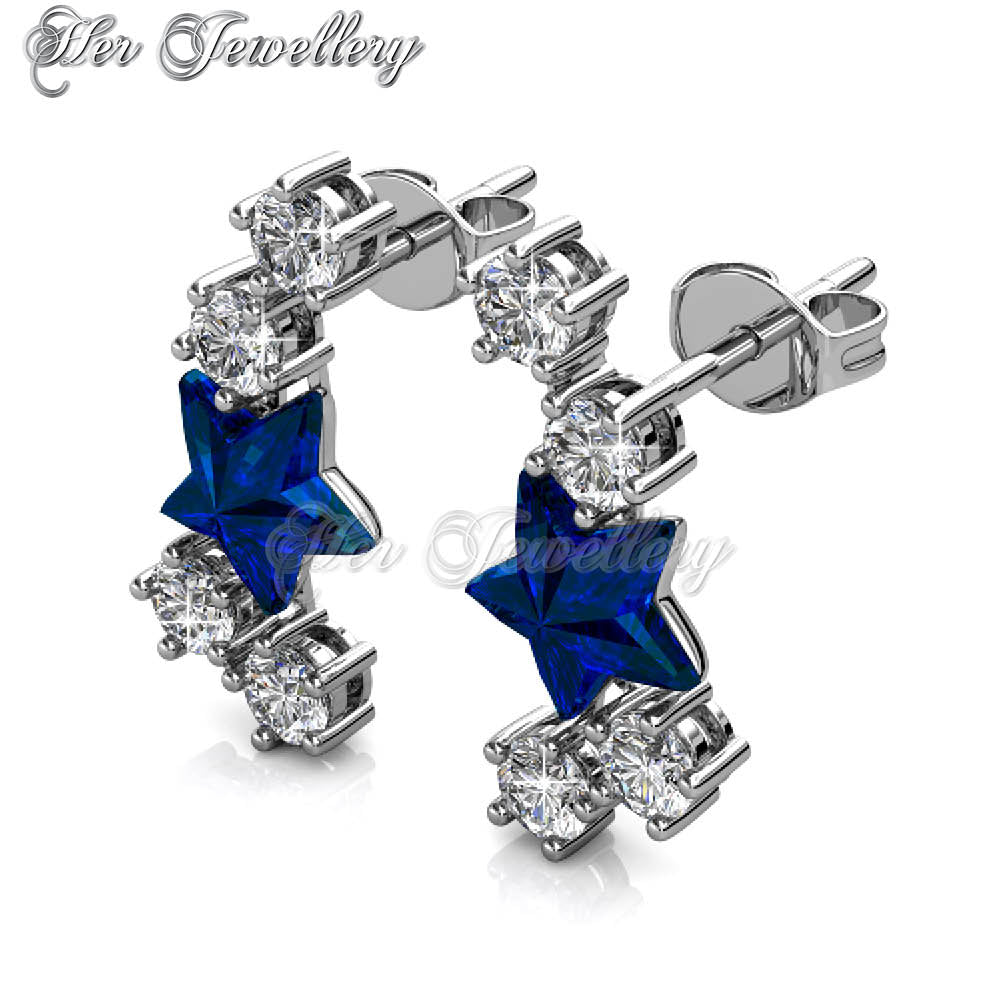 Swarovski Crystals Starry Earrings - Her Jewellery