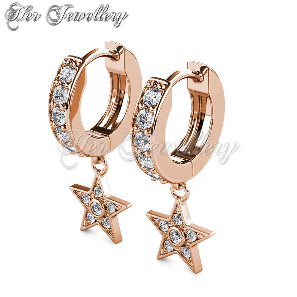 Swarovski Crystals Starry Star Earrings - Her Jewellery
