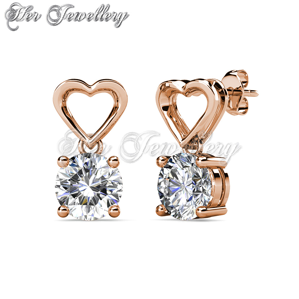 Swarovski Crystals Sweety Love Earrings - Her Jewellery