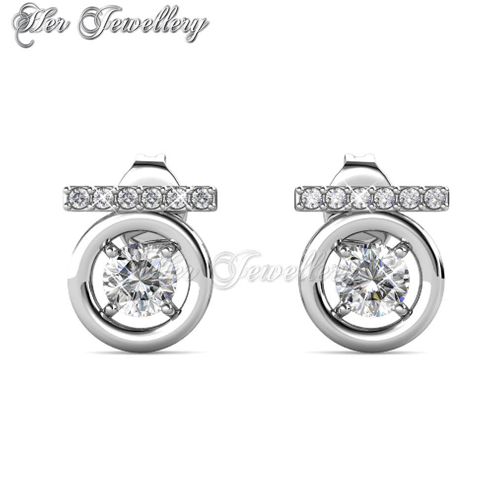 Swarovski Crystals Tangent Earrings - Her Jewellery