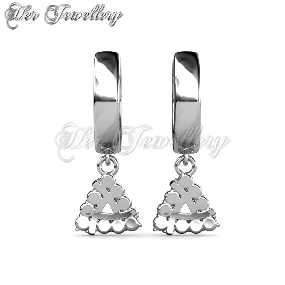 Swarovski Crystals Tri Hoop Earrings - Her Jewellery