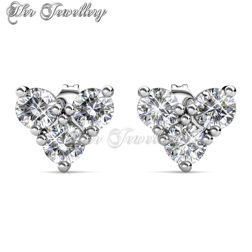 Swarovski Crystals Troika Earrings - Her Jewellery