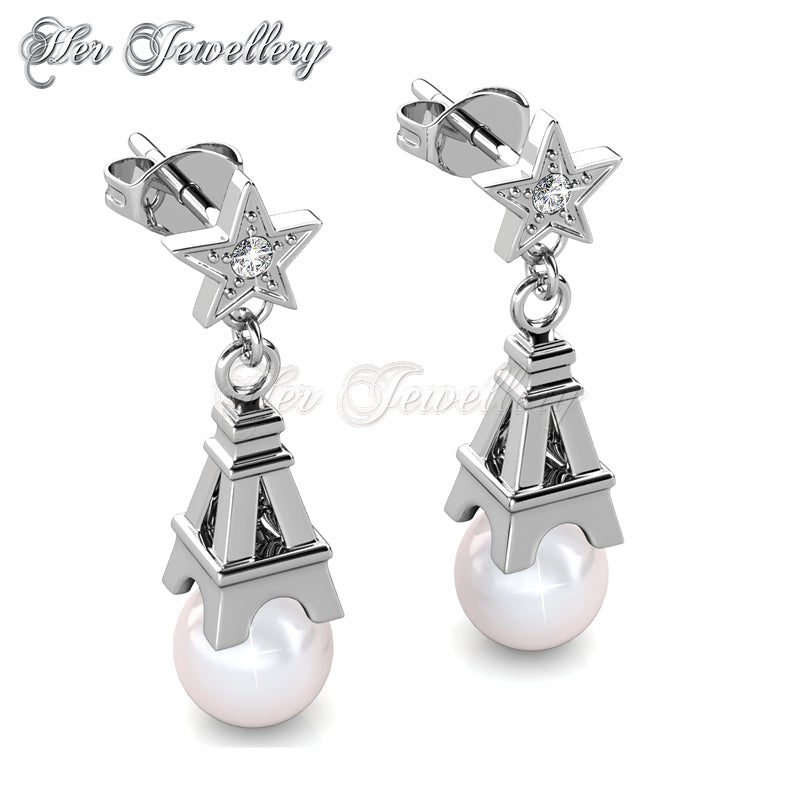 Swarovski Crystals Twinkling Paris Earrings - Her Jewellery