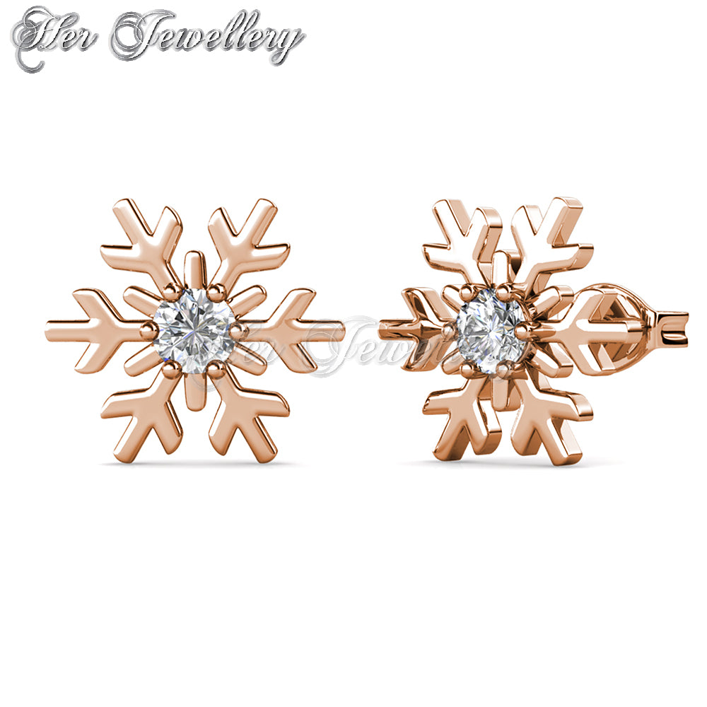Swarovski Crystals Winter Flakes Earrings - Her Jewellery