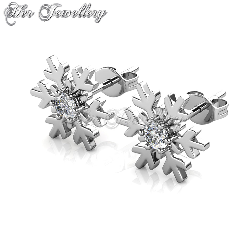 Swarovski Crystals Winter Flakes Earrings - Her Jewellery
