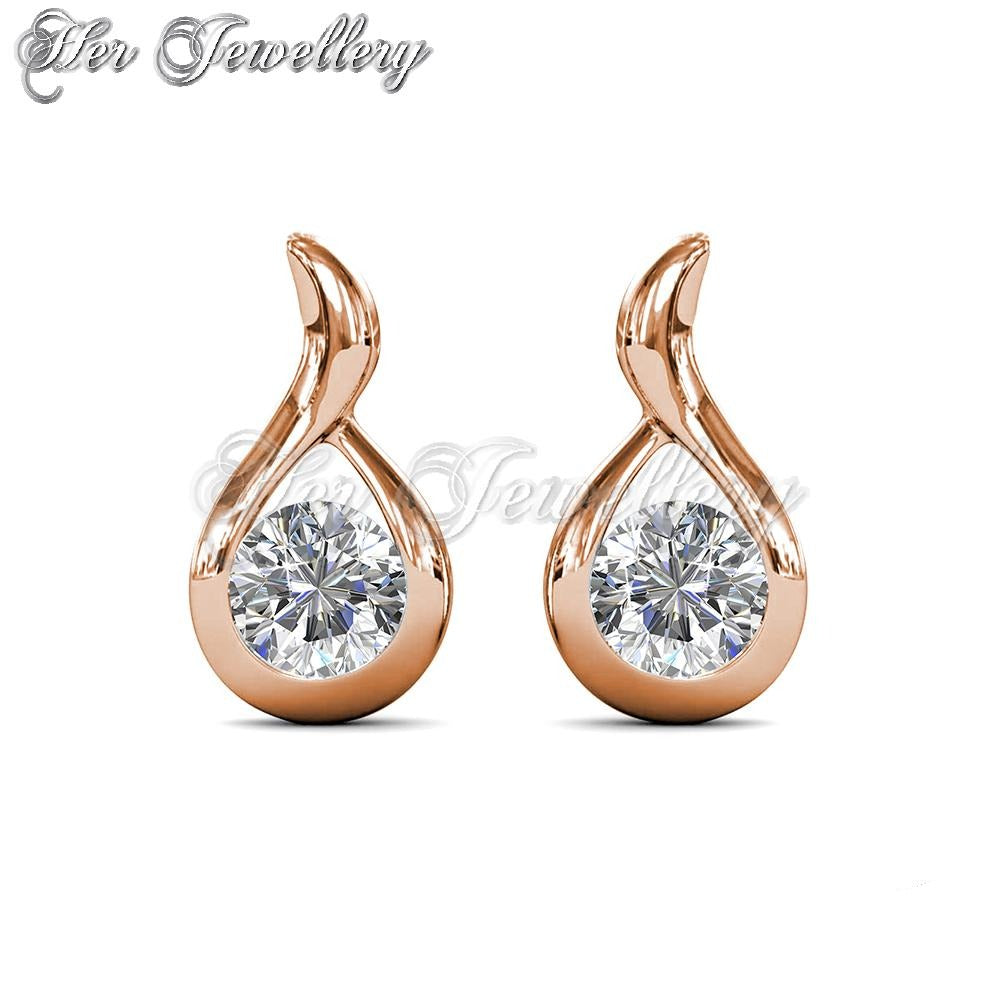 Swarovski Crystals Wavvy Earrings - Her Jewellery
