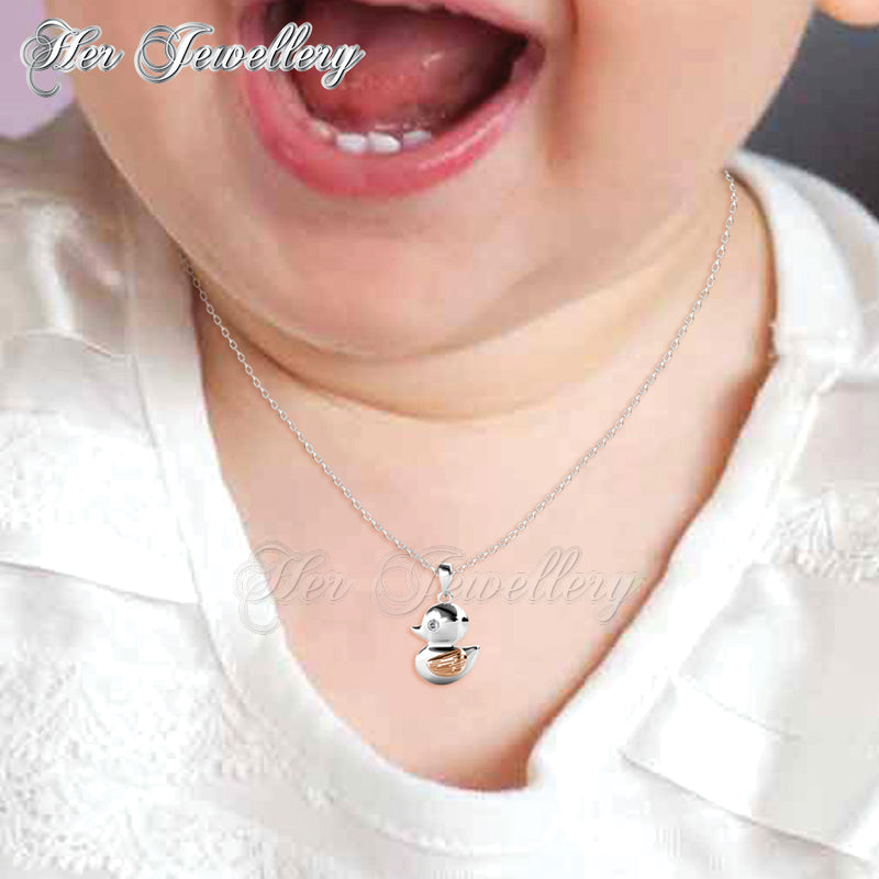 Swarovski Crystals Little Duck Pendant - Her Jewellery