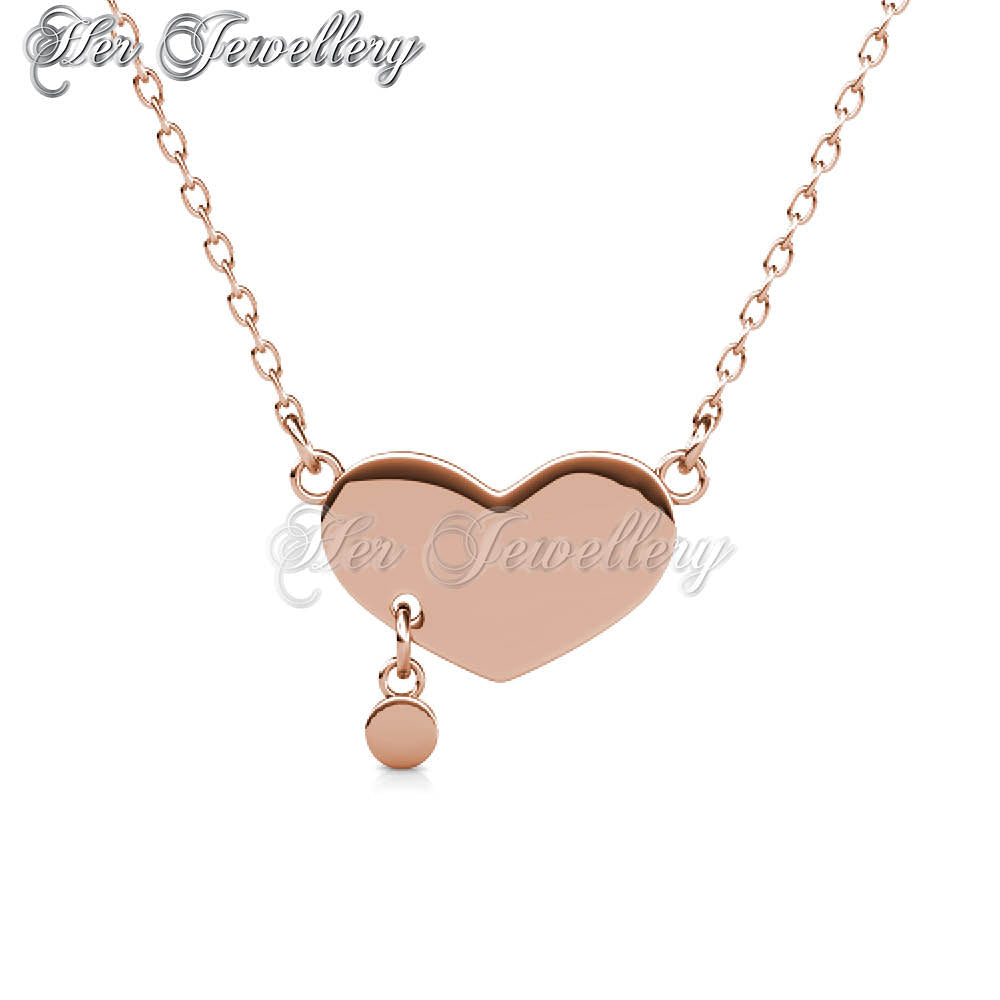 Swarovski Crystals Amour Pendant (Rose Gold) - Her Jewellery