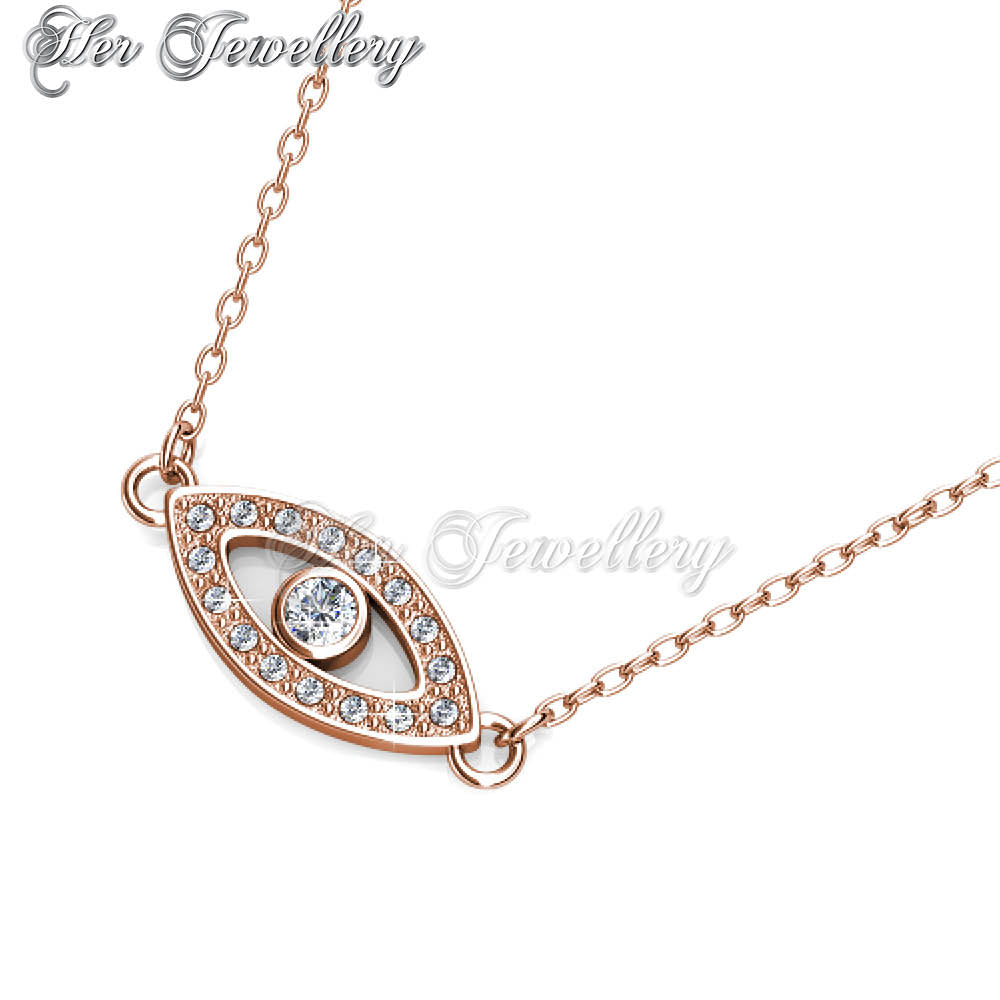 Swarovski Crystals Angel Eye Pendant (Rose Gold) - Her Jewellery