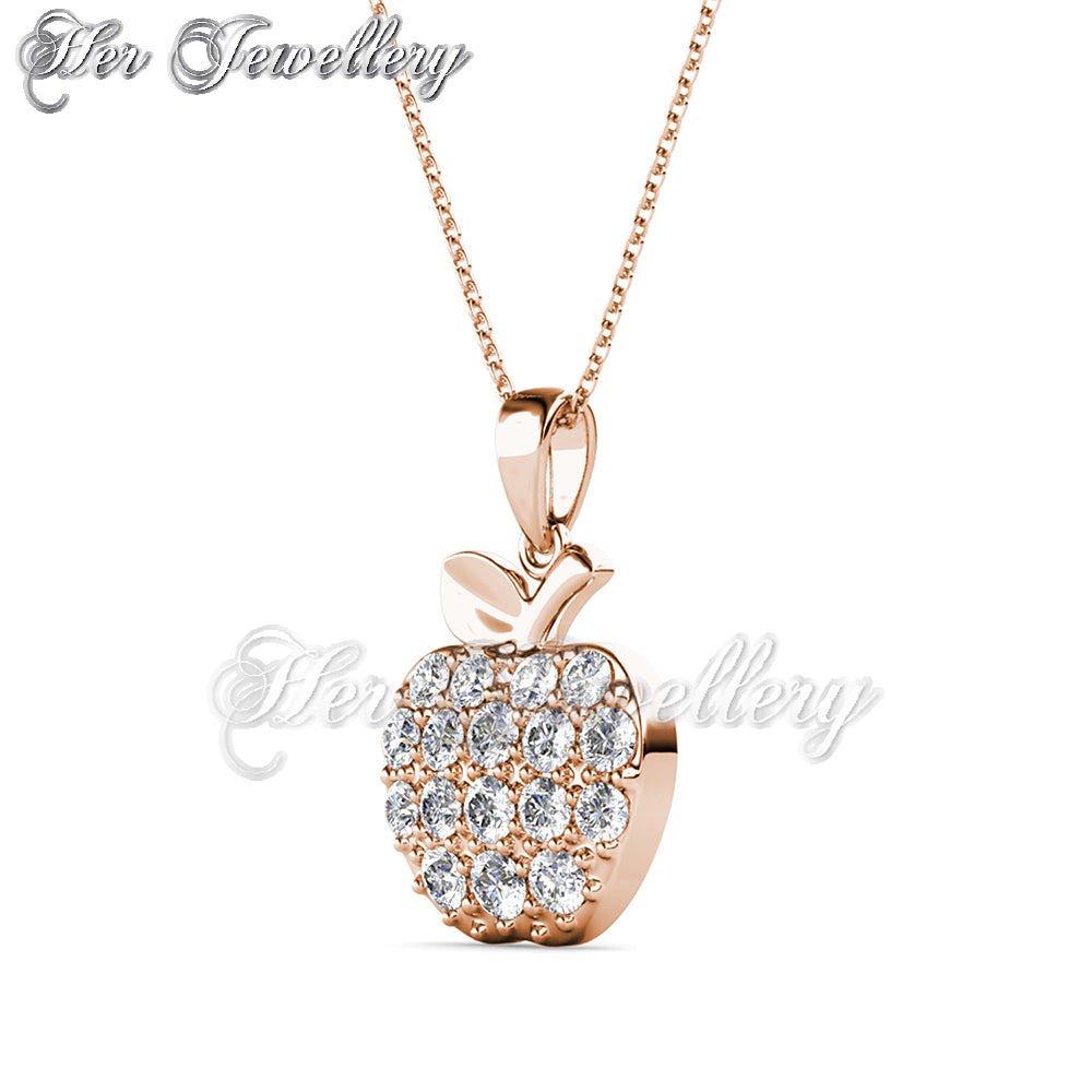 Gold apple hot sale necklace pendant