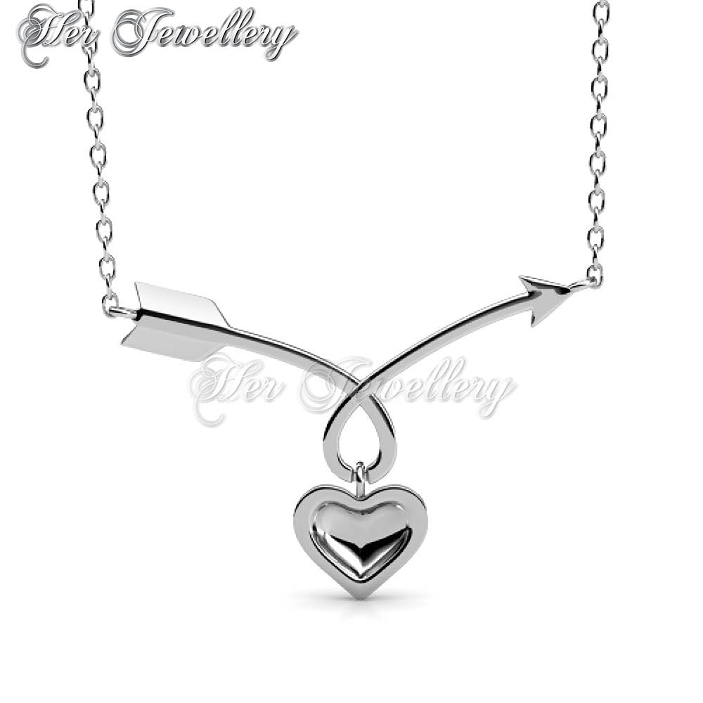 Swarovski Crystals Arrow of Heart Pendant - Her Jewellery