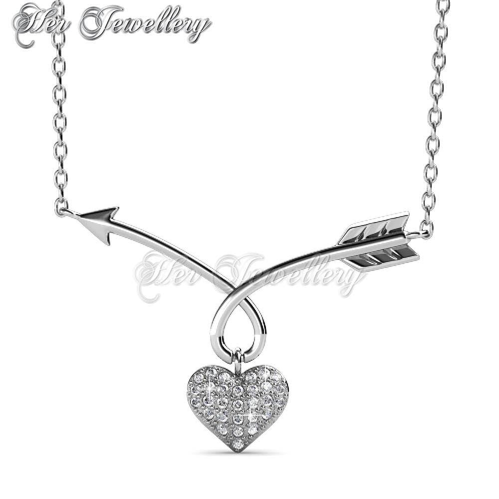 Swarovski Crystals Arrow of Heart Pendant - Her Jewellery
