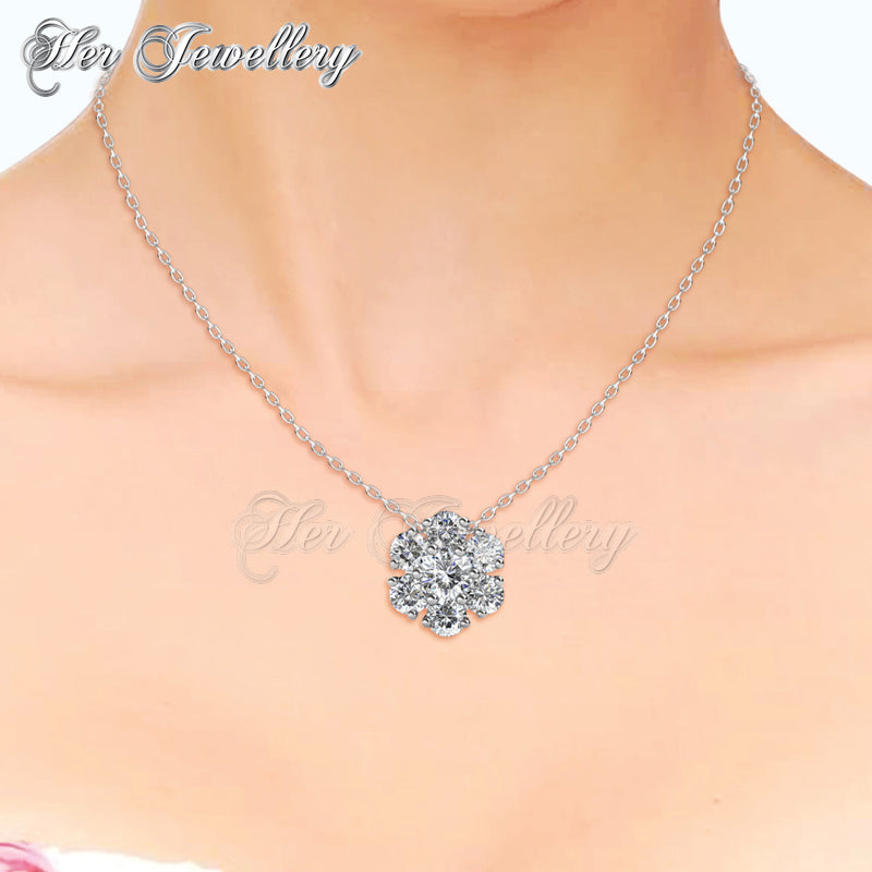 Swarovski Crystals Elegant Flower Pendant - Her Jewellery