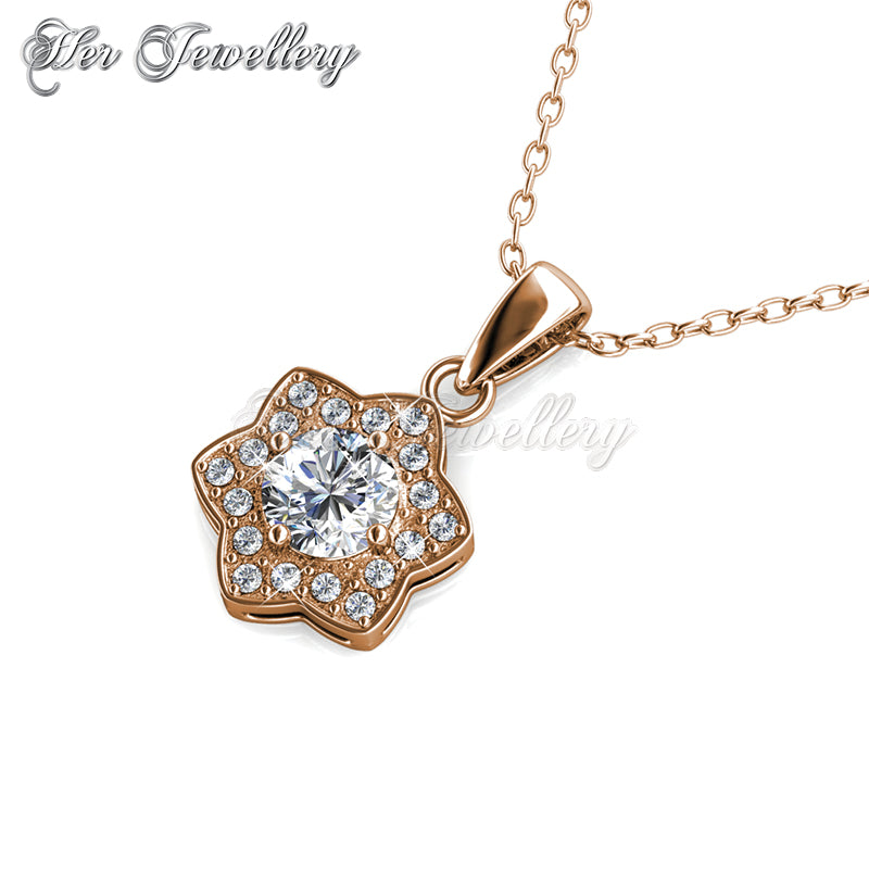 Swarovski Crystals Estella Pendant (Rose Gold) - Her Jewellery