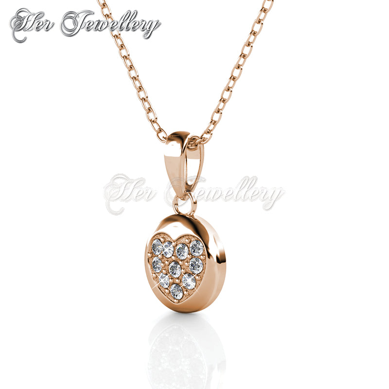 Swarovski Crystals Faith Heart Pendant (Rose Gold) - Her Jewellery