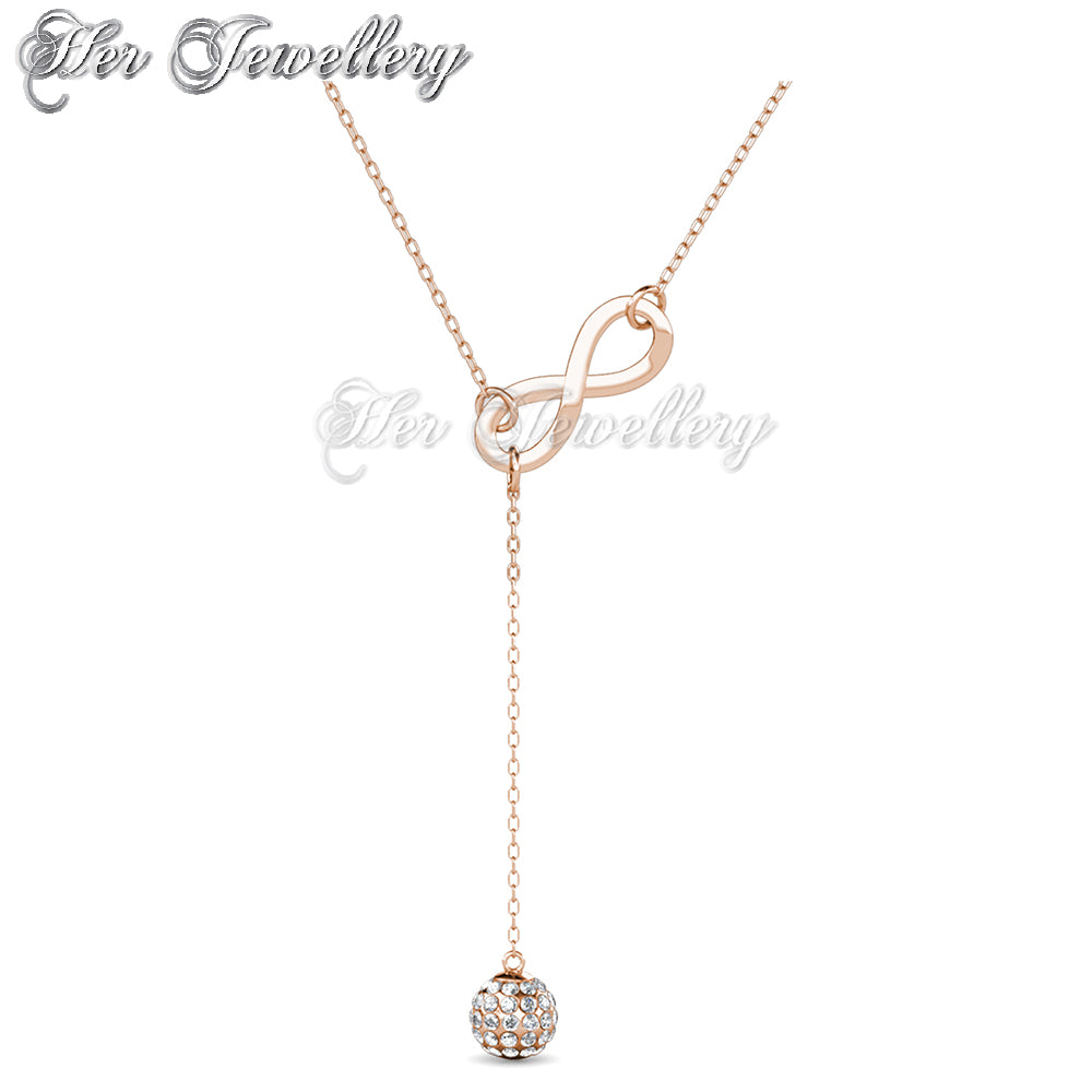 Swarovski Crystals Infinity Eight Drop Pendant - Her Jewellery