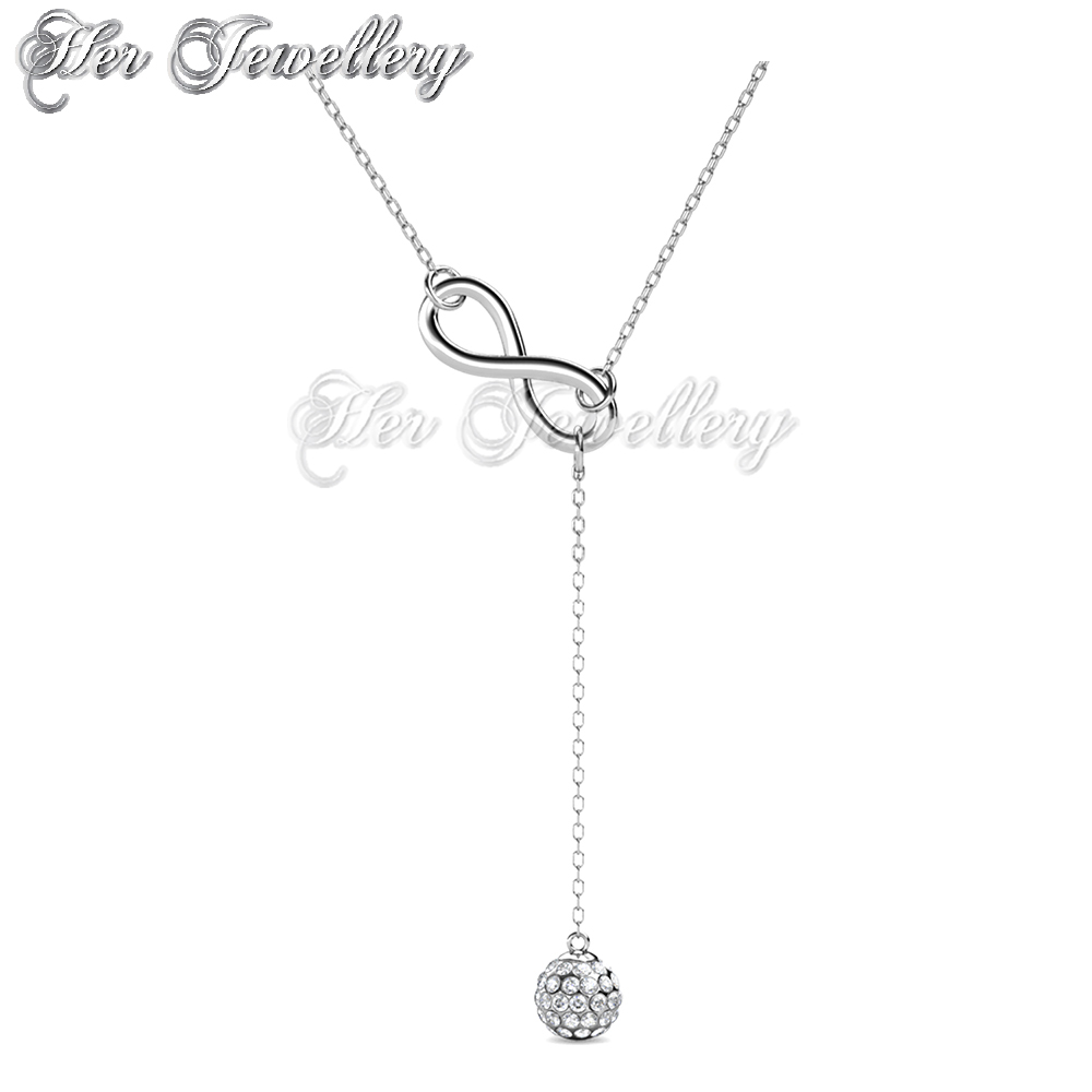 Swarovski Crystals Infinity Eight Drop Pendant - Her Jewellery