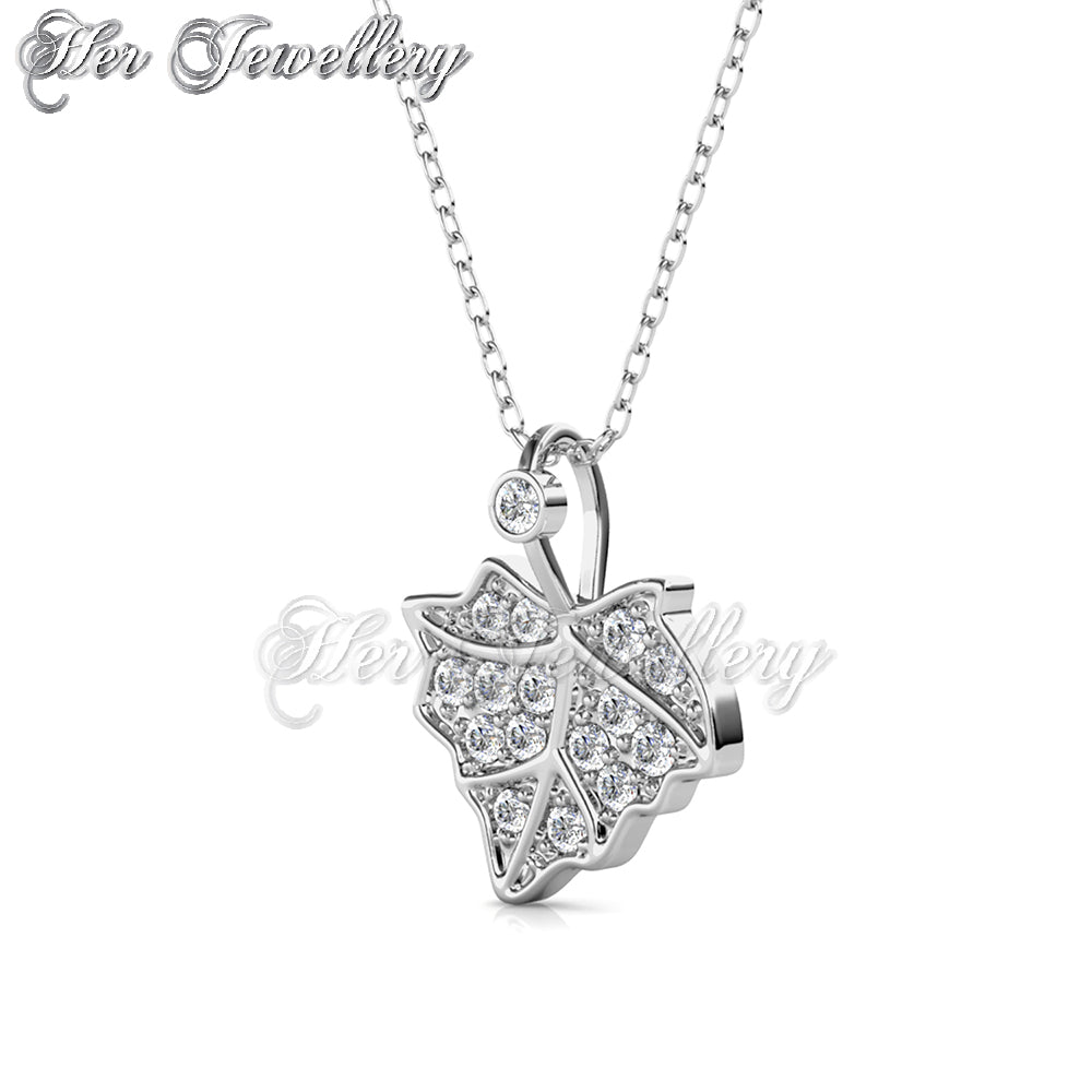 Swarovski Crystals Leaf Petal Pendant - Her Jewellery