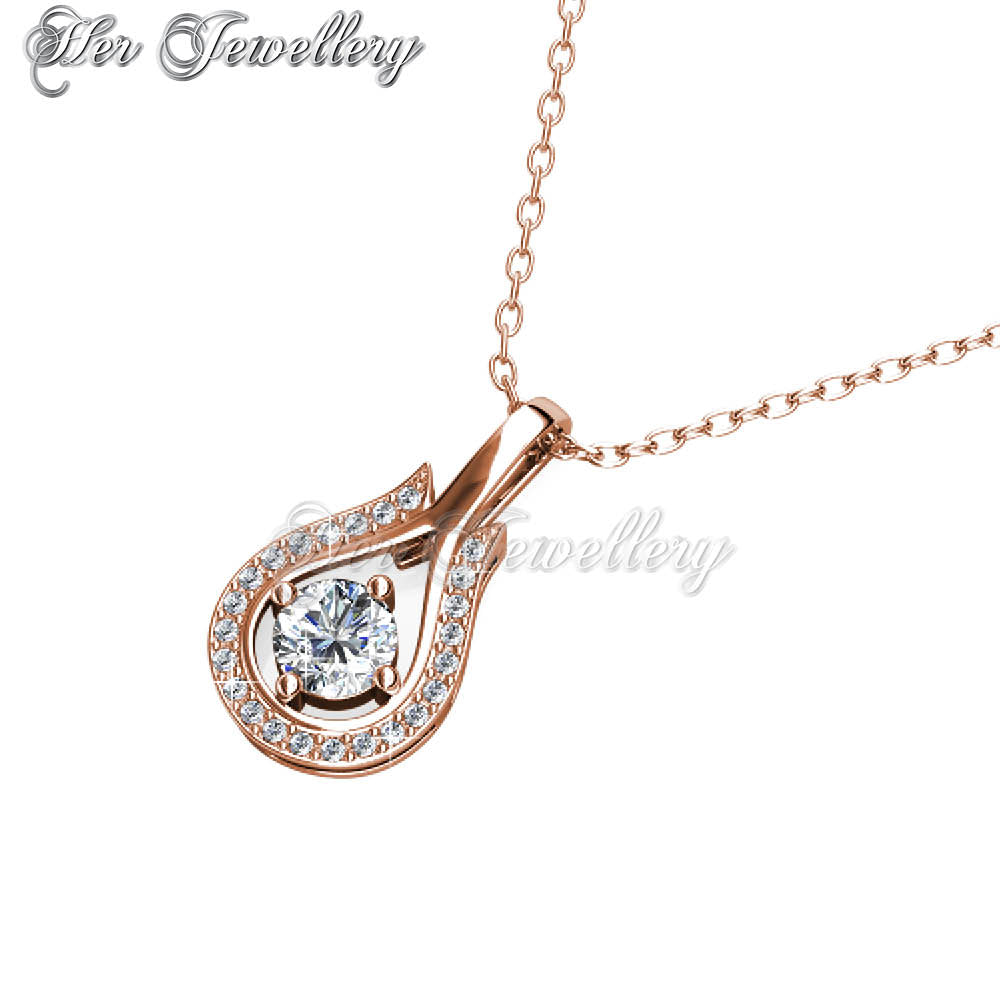 Swarovski Crystals Leah Pendantâ€ (Rose Gold) - Her Jewellery