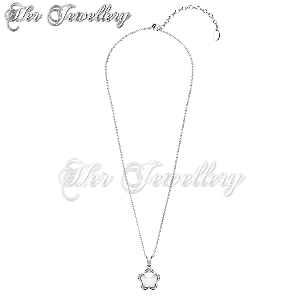 Swarovski Crystals Pearlie Floral Pendant - Her Jewellery