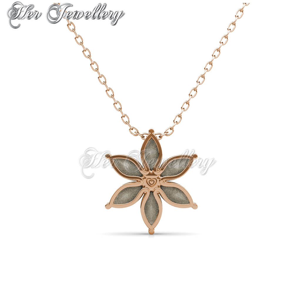 Swarovski Crystals Petal Flower Pendant (Rose Gold) - Her Jewellery