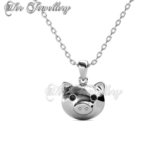 Swarovski Crystals Piggy Pendant - Her Jewellery