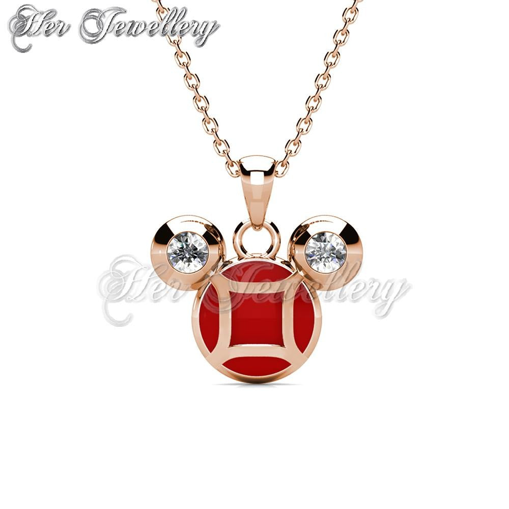 Swarovski Crystals Red Micky Pendant - Her Jewellery