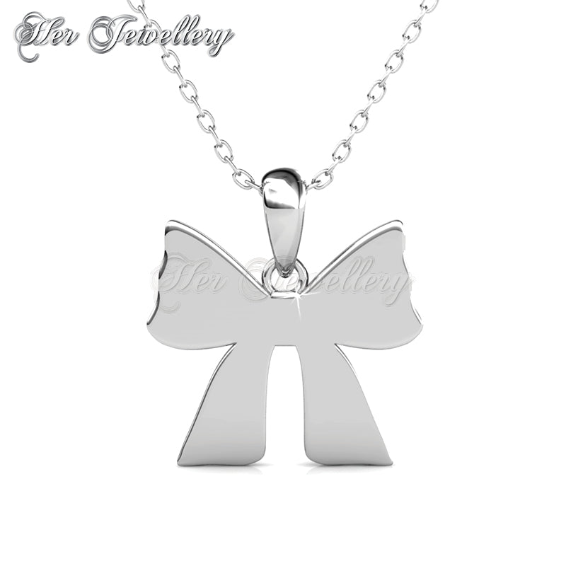 Swarovski Crystals Ribbon Bow Pendant - Her Jewellery