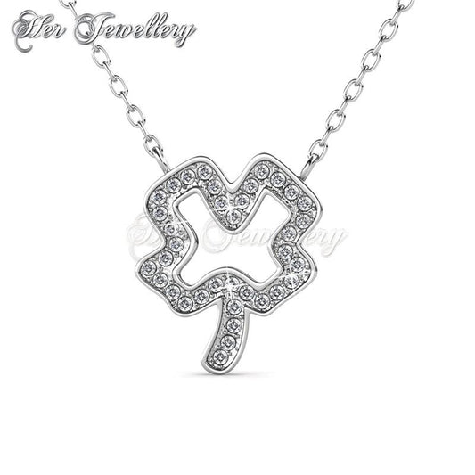 Swarovski Crystals Shamrock Pendant - Her Jewellery